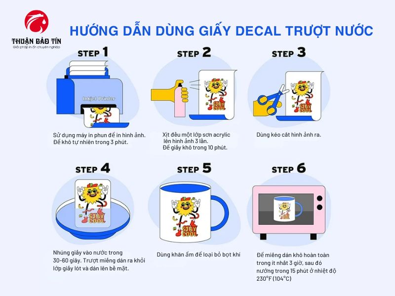 Hướng dẫn ngâm Decal trượt nước A4 trong nước