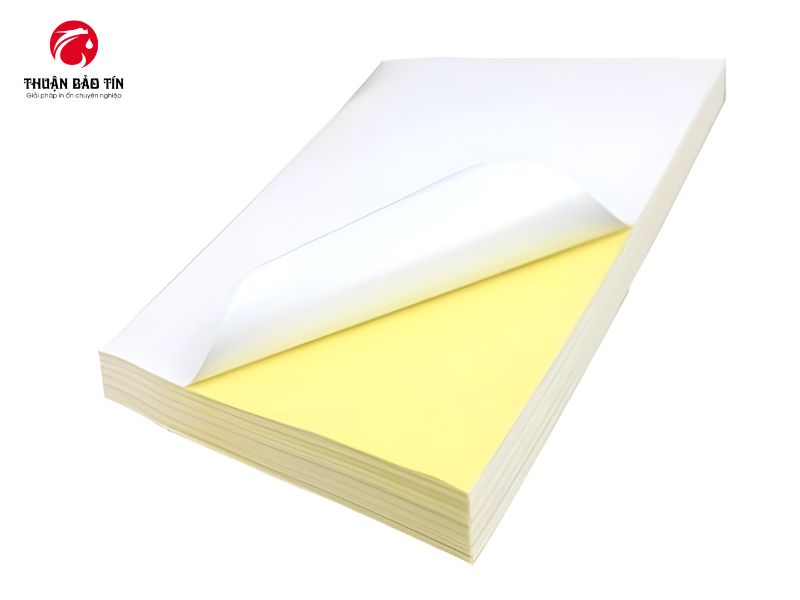 Giấy Decal đế vàng A4 phù hợp in tem nhãn sản phẩm và mã vạch