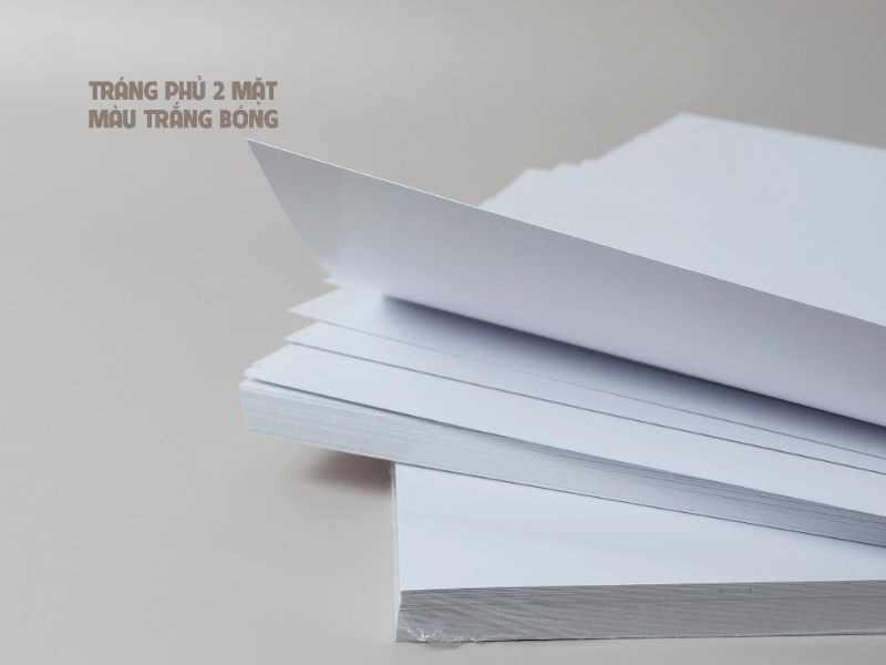 Bề mặt giấy in Couche mờ 260gsm A4 giúp hiển thị màu sắc trung thực, không gây chói mắt