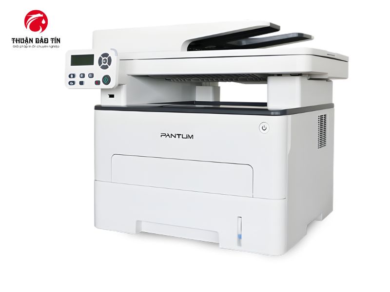 Máy in Laser đen trắng đa năng Pantum M7100DW tích hợp in, scan, copy trong một thiết bị nhỏ gọn.