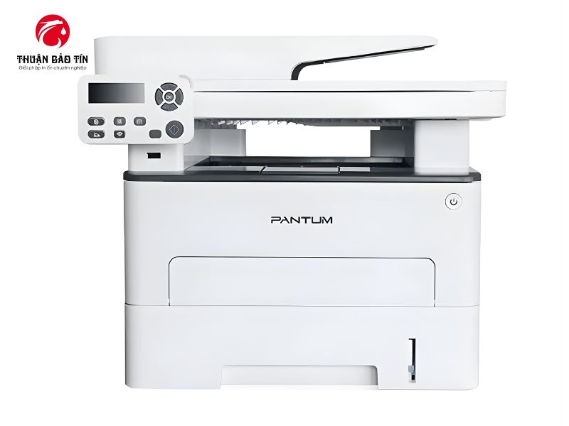 Khay nạp tài liệu tự động ADF 50 tờ của Máy in Laser đen trắng đa năng Pantum M7100DW hỗ trợ xử lý tài liệu liên tục.