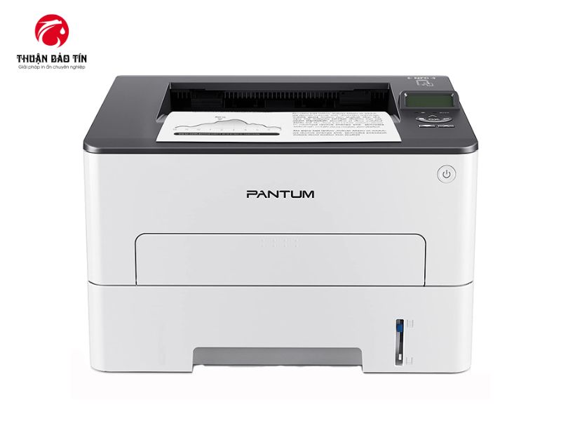 Cận cảnh máy in Pantum P3012D với khay giấy dung lượng lớn, dễ sử dụng