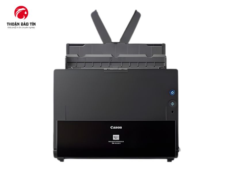 Cận cảnh thiết kế chữ U độc đáo của máy scan Canon DR-C225 II phù hợp quầy giao dịch hẹp