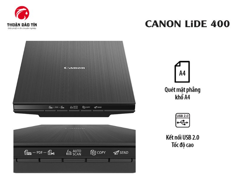 Máy Scan Canon Lide 400 chính hãng Canon, độ phân giải quang học 4800 x 4800 dpi cho bản scan sắc nét