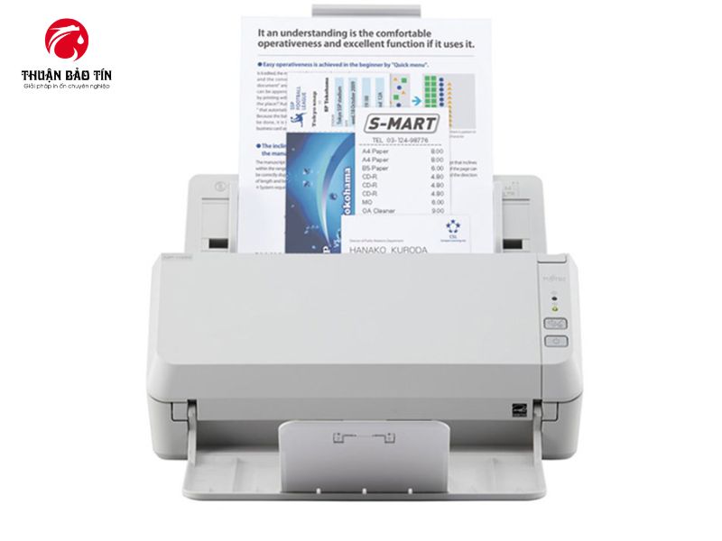 Thiết kế máy scan Ricoh SP-1125N để bàn tiết kiệm không gian làm việc.