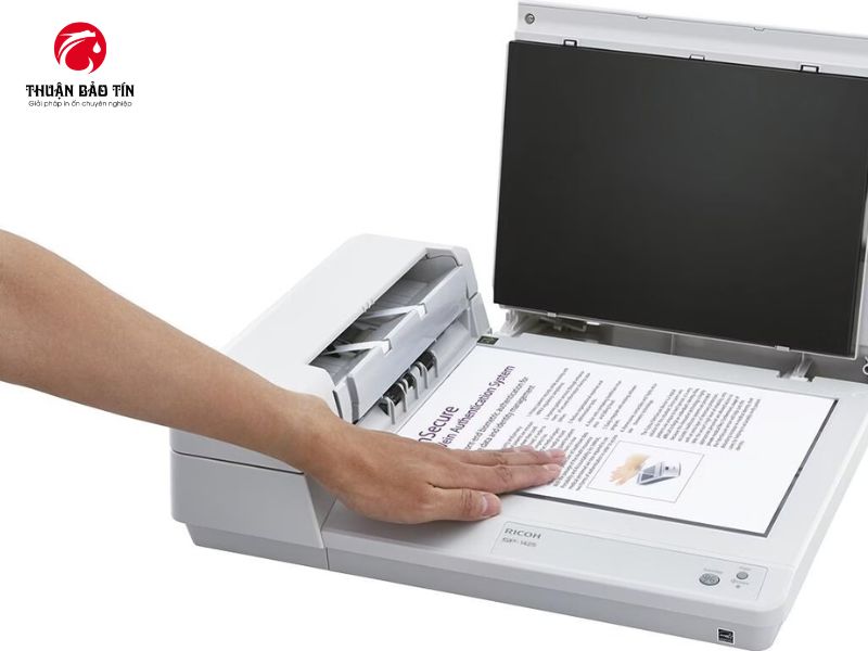 Khay nạp tài liệu tự động 50 tờ trên máy scan Ricoh SP-1425.