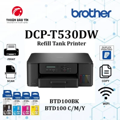Máy in Brother DCP-T530DW in phun màu đa năng Wifi