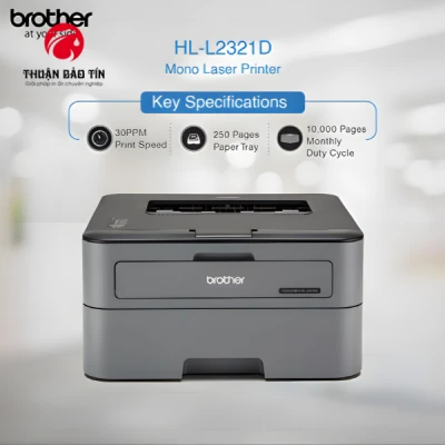 Máy in Laser trắng đen đơn năng Brother HL-L2321D 