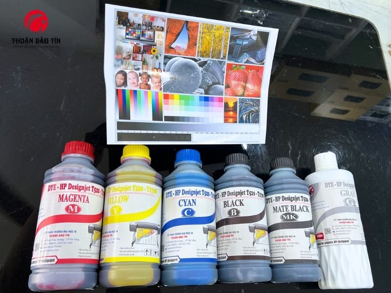 Mực Ink Dye HP khổ A0 giúp bảo vệ đầu phun và hạn chế tắc nghẽn
