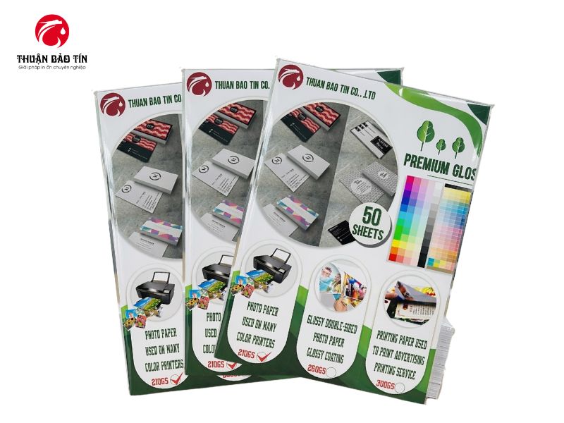 Bộ giấy in ảnh 2 mặt bóng 210gsm A4 được đóng gói cẩn thận tại Thuận Bảo Tín