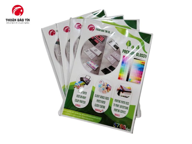Giấy in ảnh 2 mặt bóng 260g khổ A4 cho bề mặt sáng đẹp, in hình ảnh sắc nét và chuyên nghiệp.
