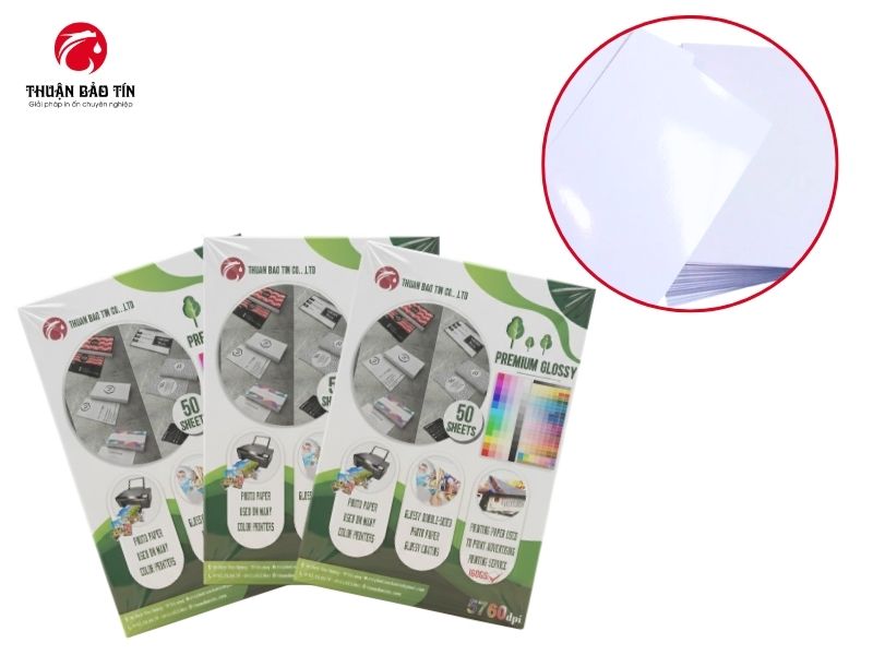Giấy in ảnh A4 2 mặt bóng 160g chính hãng tại Thuận Bảo Tín, phù hợp nhiều nhu cầu in ấn