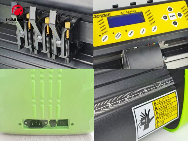 máy cắt bế Decal Refine AC-450 với khổ vật liệu tối đa 450mm và tốc độ cắt lên đến 800mm/s.