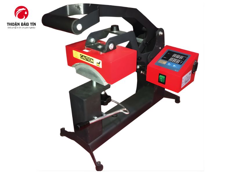 Máy ép nhiệt 2 trong 1 logo và mũ thiết kế nhỏ gọn, phù hợp không gian làm việc nhỏ