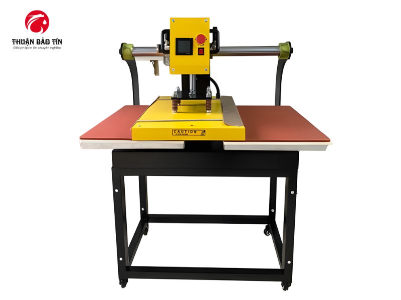 Máy ép nhiệt khí nén khổ 40x60cm 2 mâm thiết kế hiện đại, tối ưu cho xưởng in chuyên nghiệp