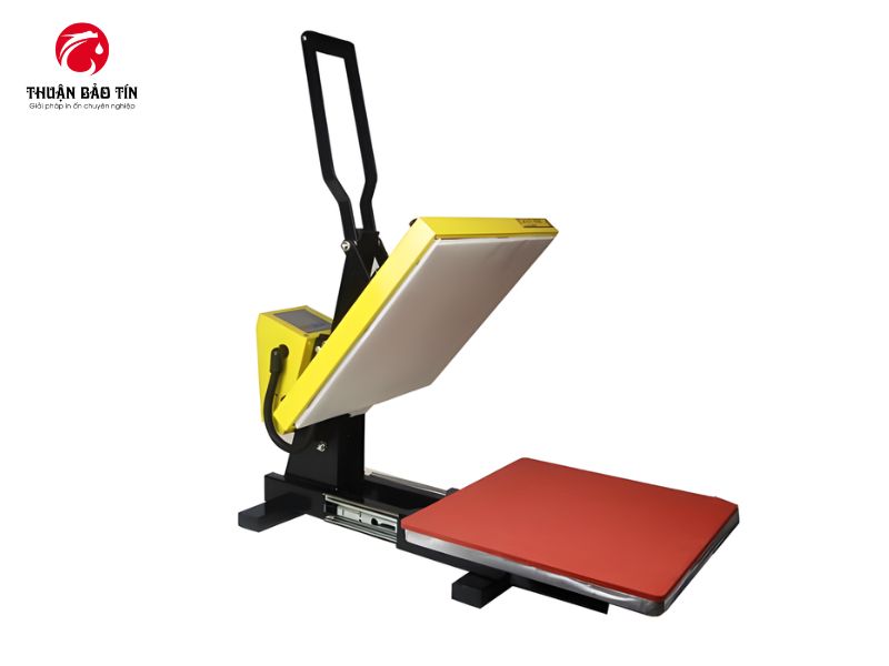 Máy ép nhiệt phẳng 38x38 cao áp với thiết kế chắc chắn, vận hành ổn định
