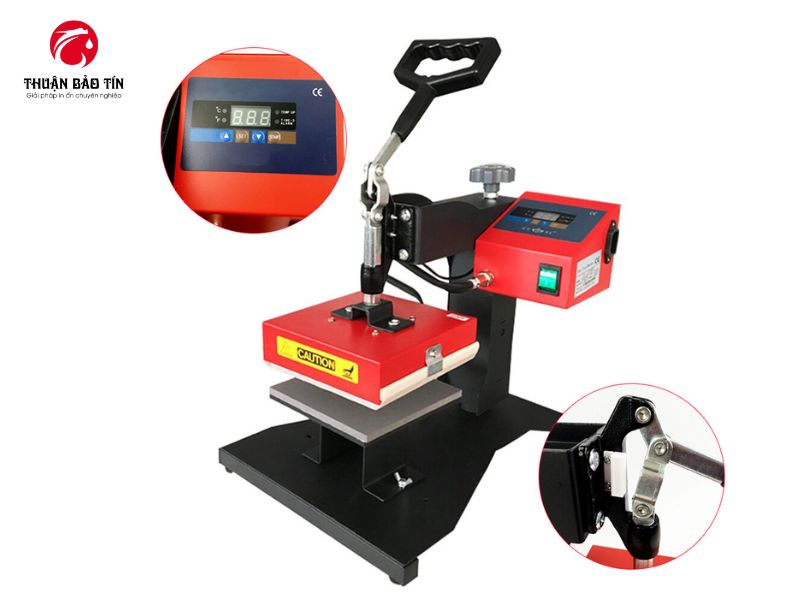 Máy ép nhiệt phẳng Logo 15x15 cho chất lượng in sắc nét, bền màu