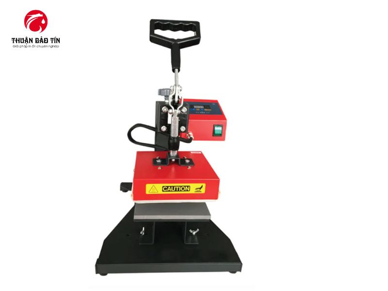 Máy ép nhiệt phẳng Logo 15x15 gia nhiệt nhanh, tiết kiệm thời gian sản xuất