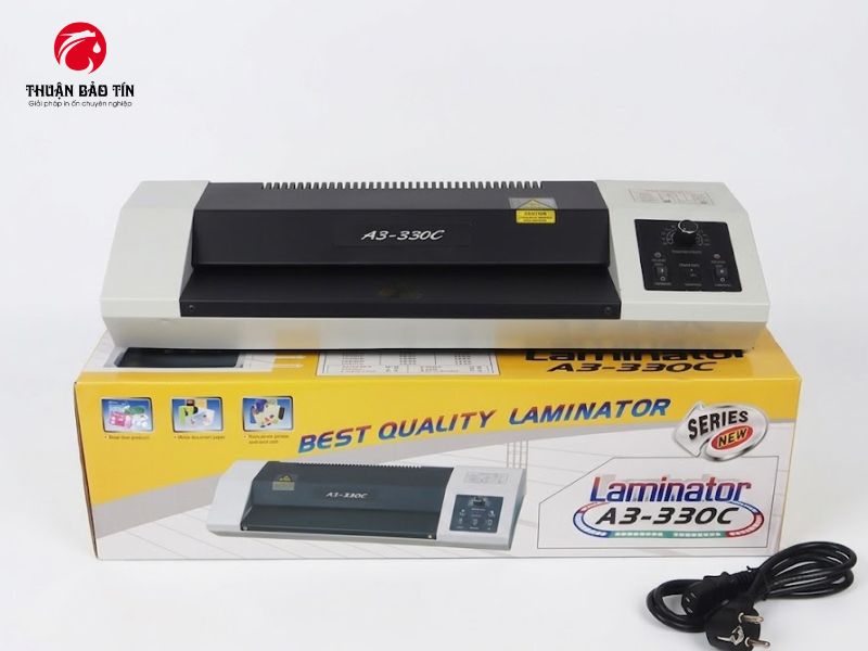Máy ép Plastic Laminator 330C khổ A3 thiết kế chắc chắn, phù hợp văn phòng và tiệm in