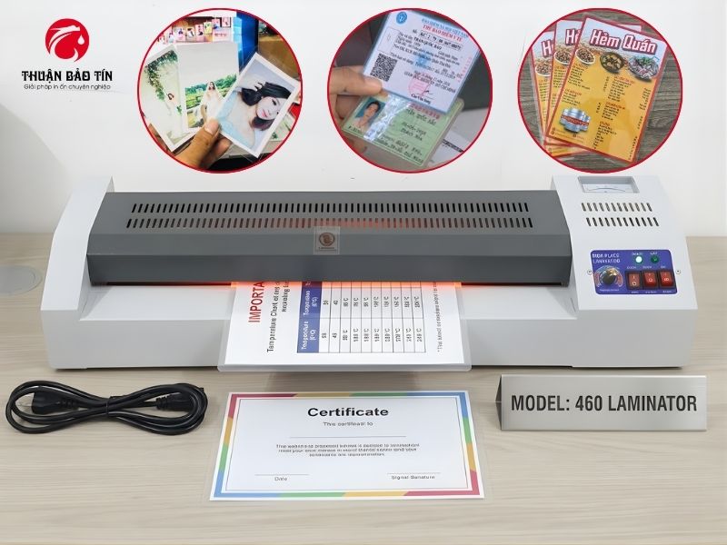 Máy ép Plastic YT 460 phục vụ in ấn, quảng cáo do Thuận Bảo Tín phân phối