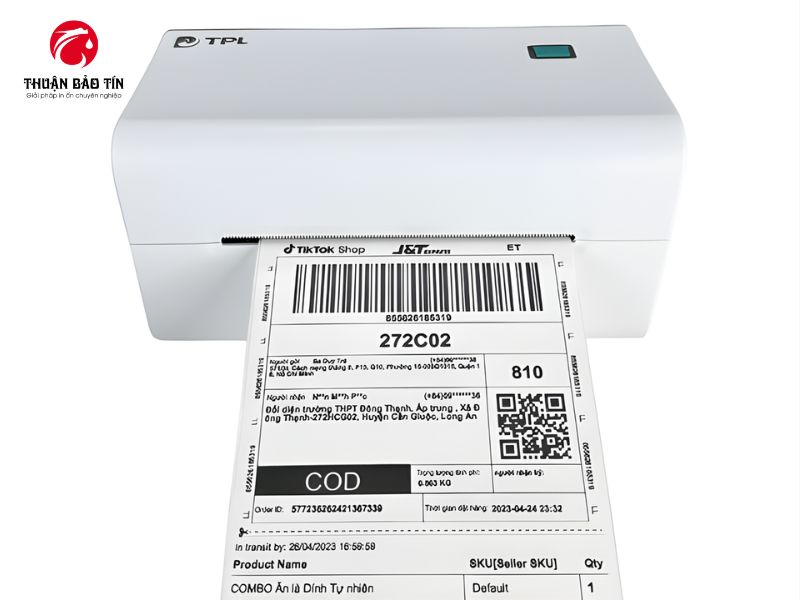 Máy in mã vạch TPL TD-402S thiết kế nhỏ gọn, phù hợp cho shop online và kho vận.