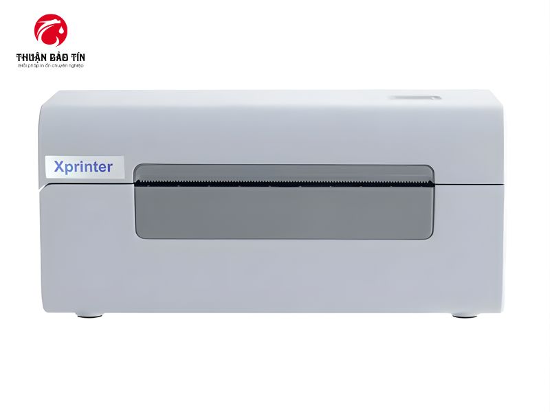 Máy in mã vạch Xprinter XP-D465B hỗ trợ in tem khổ A6 (100x150mm) phổ biến trong ngành logistics.