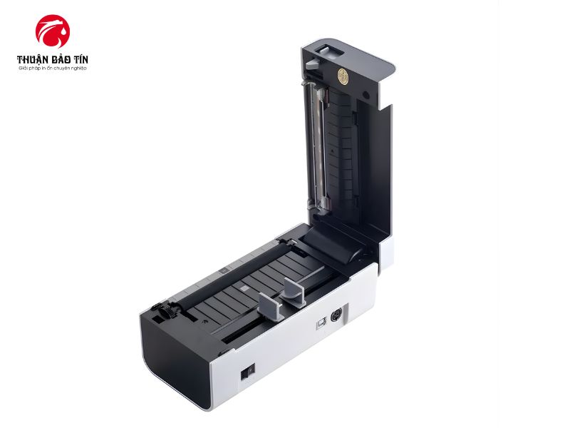 Máy in mã vạch Xprinter XP-D465B sử dụng công nghệ in nhiệt trực tiếp không cần mực.