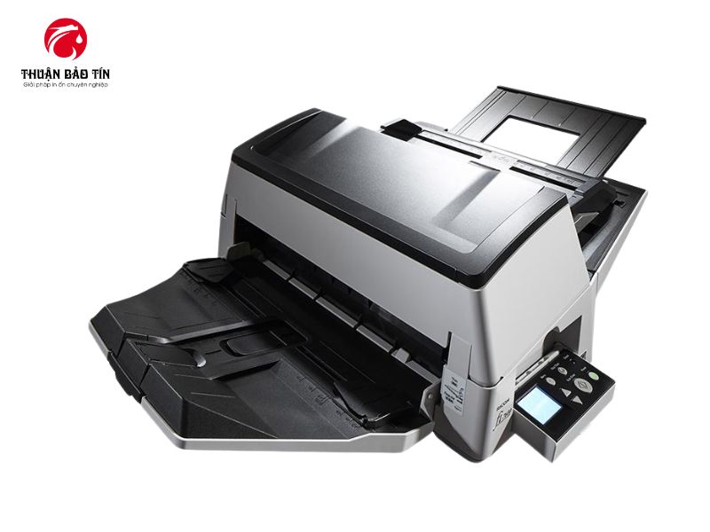 Hệ thống khay nạp của máy scan Ricoh fi-7600 hỗ trợ quét tài liệu A3 hai mặt tự động.