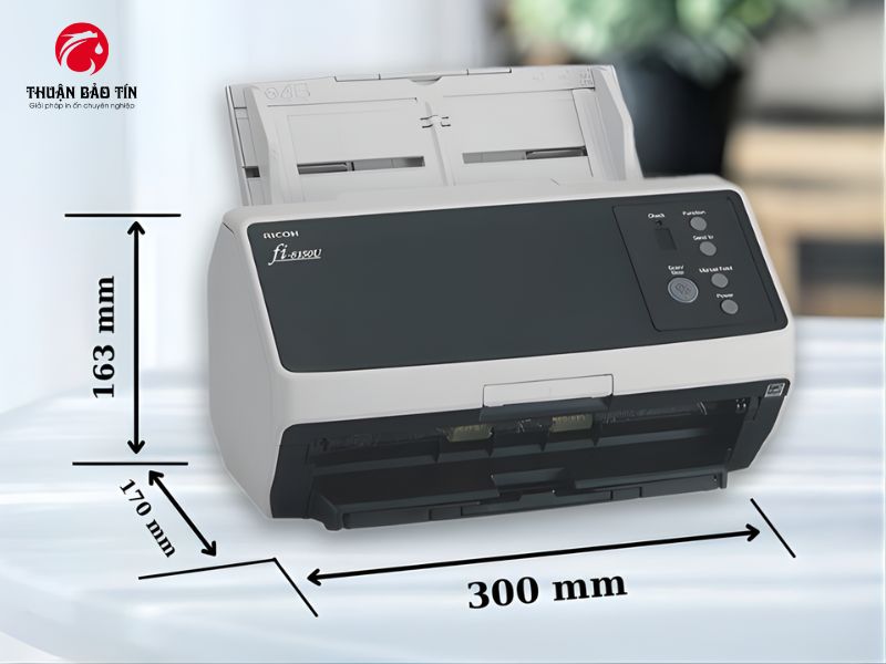 Máy quét tài liệu 2 mặt Ricoh Fi-8150U cho phép quét nhanh và chính xác nhiều loại giấy tờ khác nhau.