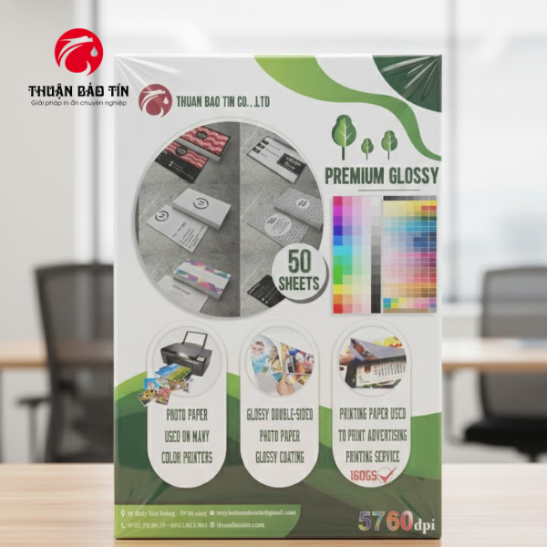 Giấy in ảnh 2 mặt bóng – Khổ A4, tất cả định lượng