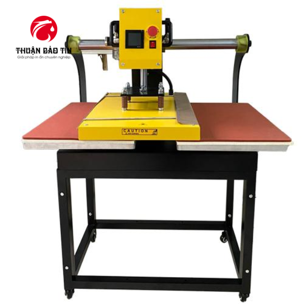 Máy ép nhiệt khí nén khổ 40x60cm - 2 mâm dọc, đầu trượt